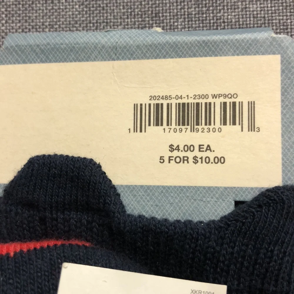 Baby Gap Kitty Cat Socks Navy Blue Red Heel Cat Face 2-3 Years 117097923003